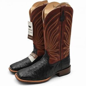 Ariat® Brandin Men’s Full Quill Ostrich Boots Jet Black 10.5 EE Wide 10046962